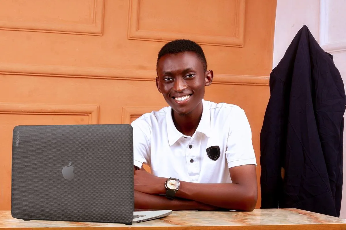 A developer at his laptop